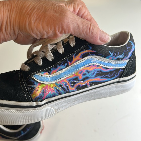 VANS OLD SHOOL ELECTRIC FLAME SKATEBOARD SNEAKERS SIZE KIDS 2 - Picture 13 of 13
